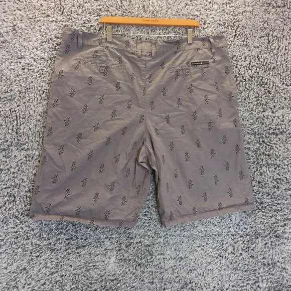 Polo Club Beverly Hills Short Adult 48 Gray Pineapple Print Pockets Men - Picture 8 of 9